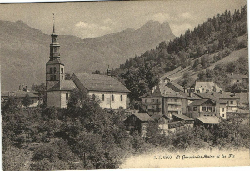Carte postale ancienne Saint-Gervais-les-Bains - et les Fiz à Saint-Gervais-les-Bains