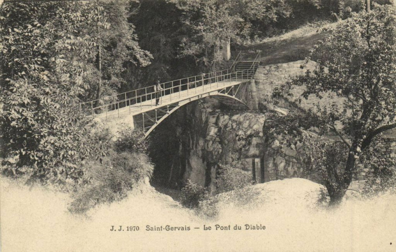 Carte postale ancienne Saint-Gervais - Le Pont du Diable