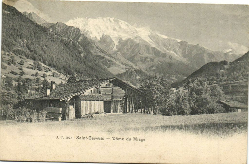 Carte postale ancienne Saint-Gervais - Dome du Miage