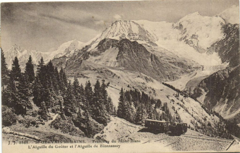 Carte postale ancienne L'Aiguille du Gouter et l'Aiguille de Bionnassay