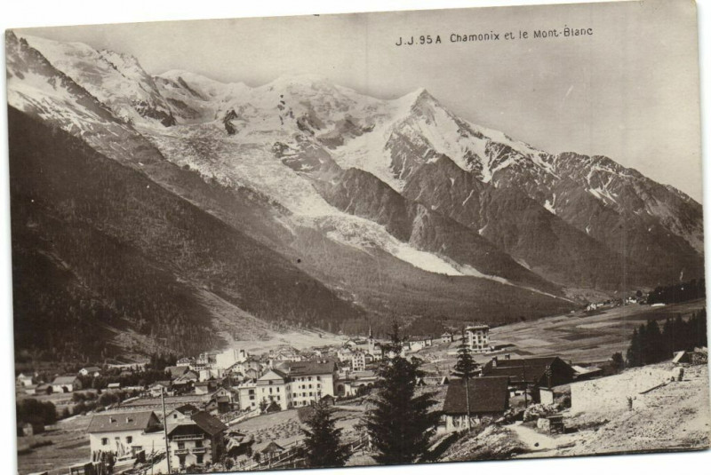 Carte postale ancienne Chamonix et le Mont-Blanc