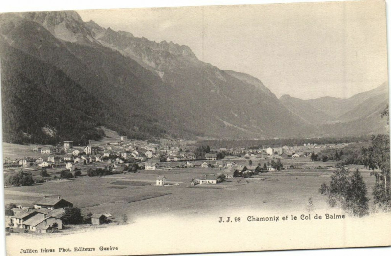 Carte postale ancienne Chamonix et le Col de Balme