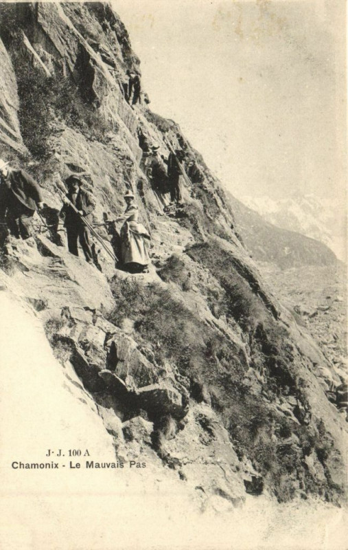 Carte postale ancienne Chamonix - Le Mauvais Pas