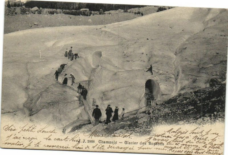 Carte postale ancienne Chamonix - Glacier des Bossons