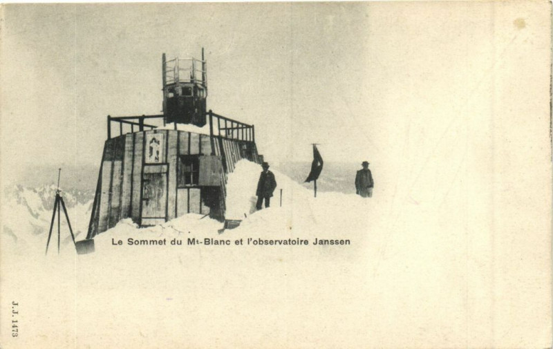 Carte postale ancienne Le Sommet du Mt.-Blanc et l'observatoire Janssen