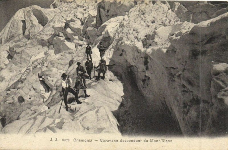 Carte postale ancienne Le Glacier d'Argentiere et l'Aiguille du Chardonnet