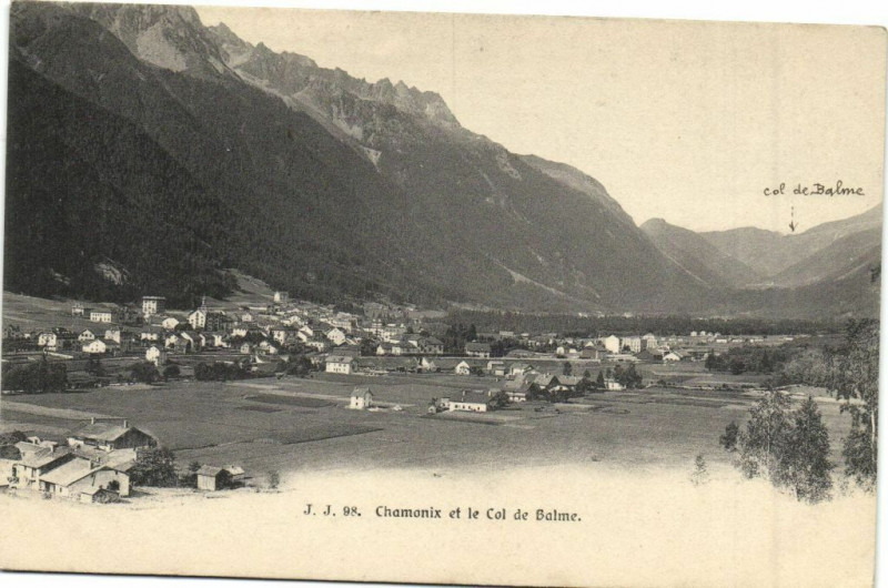 Carte postale ancienne Chamonix et le Col de Balme