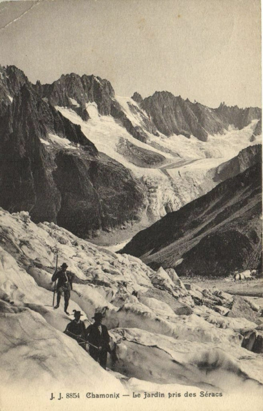 Carte postale ancienne Chamonix - Le Jardin pris des Seracs
