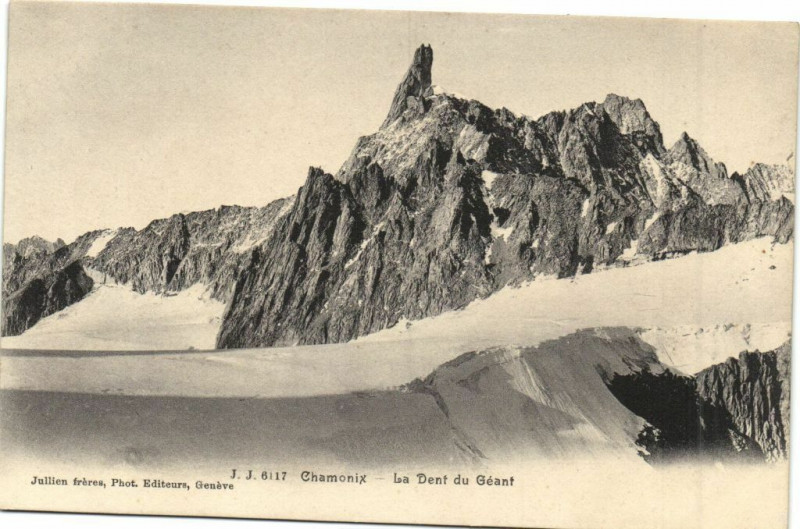 Carte postale ancienne Chamonix - La Dent du Geant