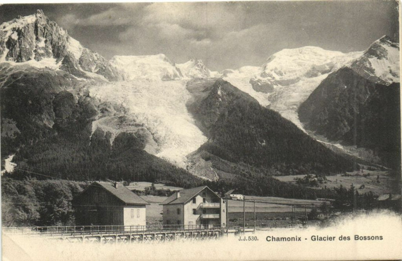 Carte postale ancienne Chamonix - Glacier des Bossons