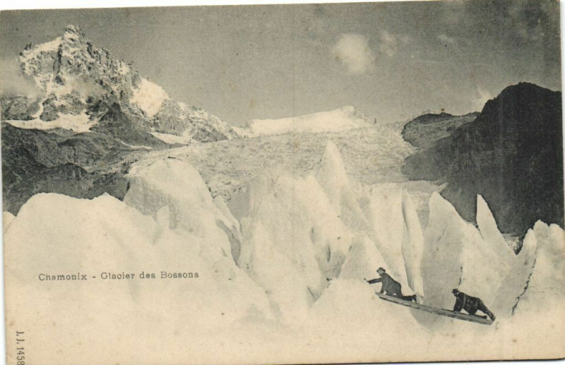 Carte postale ancienne Chamonix - Glacier des Bossons