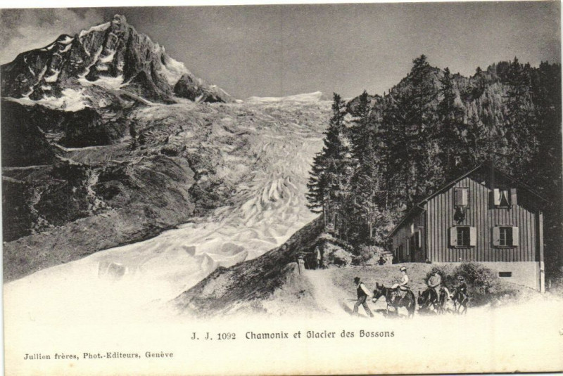 Carte postale ancienne Chamonix - et Glacier des Bassans