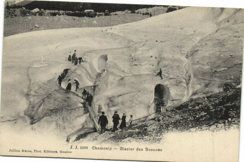 Carte postale ancienne Chamonix - Glacier des Bossons