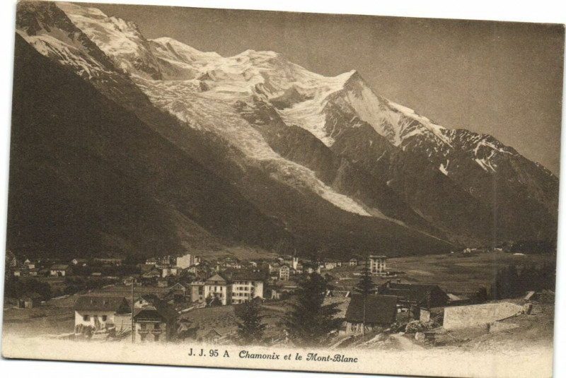 Carte postale ancienne Chamonix et le Mont-Blanc