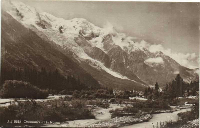 Carte postale ancienne Chamonix et le Mont-Blanc