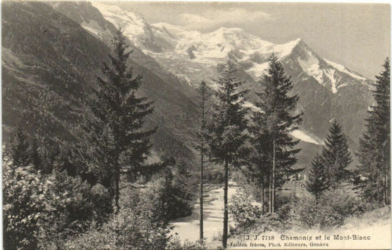 Carte postale ancienne Chamonix et le Mont-Blanc