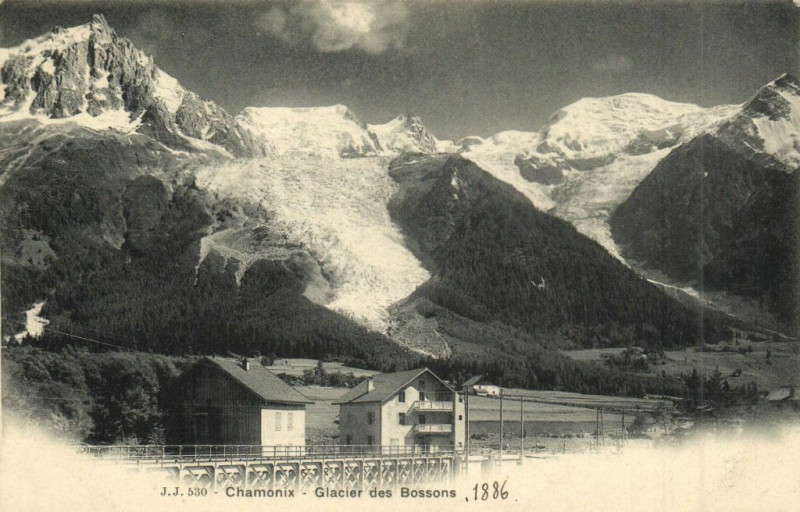 Carte postale ancienne Chamonix - Glacier des Bossons
