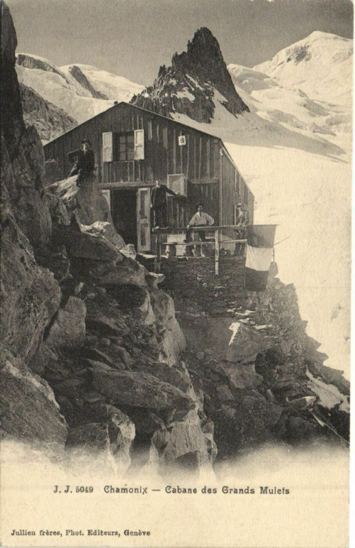 Carte postale ancienne Chamonix - Cabana des Grands Mulets