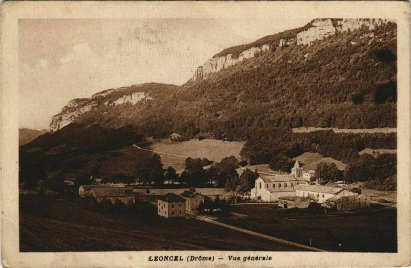 Carte postale ancienne Leoncel Vue Generale France à Léoncel