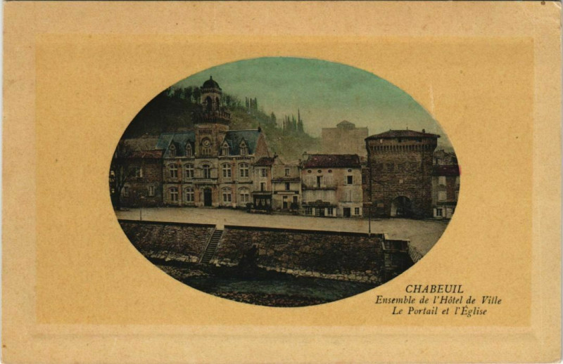 Carte postale ancienne Chabeuil Ensemble de l'Hotel de Ville France à Chabeuil
