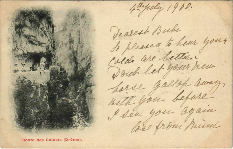 Carte postale ancienne Route des Goulets France