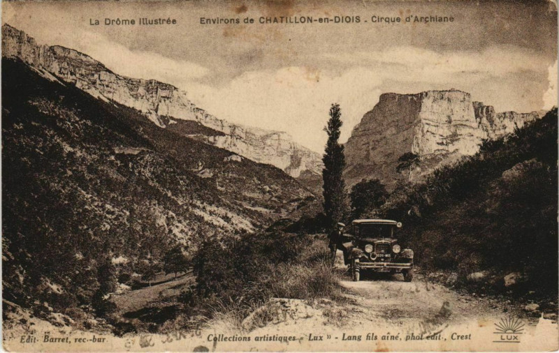 Carte postale ancienne Env de Chatillon en Diois Cirque d'Archiane France
