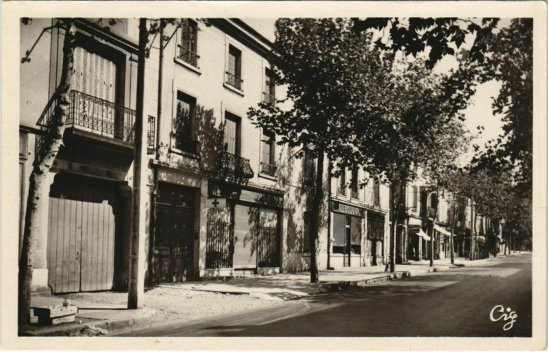 Carte postale ancienne Saint Rambert d'Albon La Rue Nationale France à Albon