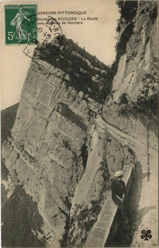 Carte postale ancienne Vercors Pitt. La Route France