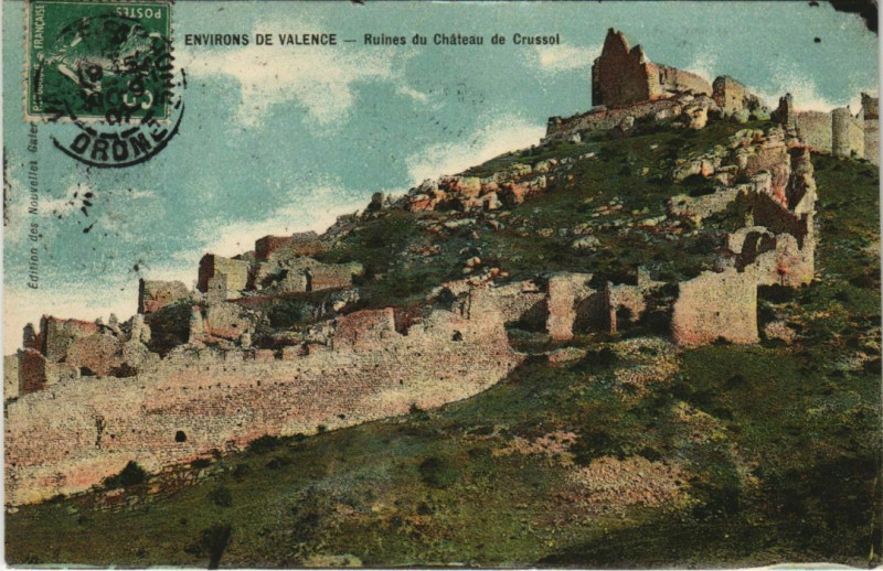 Carte postale ancienne Env de Valence Ruines du Chateau France à Valence
