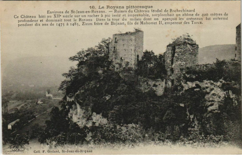 Carte postale ancienne Env de Saint-Jean en Royans Ruines du Chateau France à Saint-Jean-en-Royans