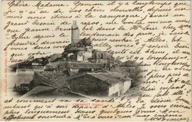 Carte postale ancienne Chamaret France à Chamaret