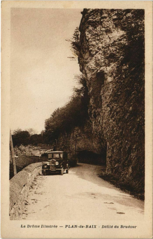 Carte postale ancienne Plan de Baix Defile du Brudour France à Plan-de-Baix