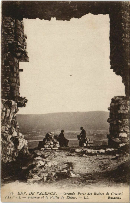 Carte postale ancienne Env de Valence Grande Porte des Ruines France à Valence