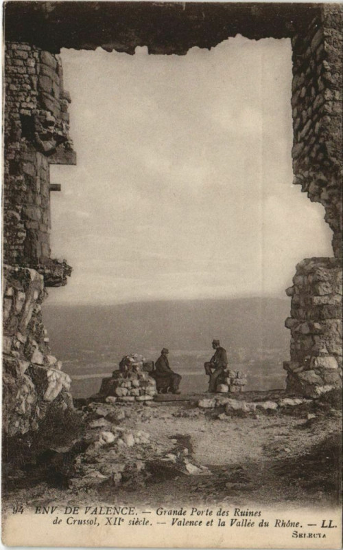 Carte postale ancienne Env de Valence Grande Porte des Ruines France à Valence
