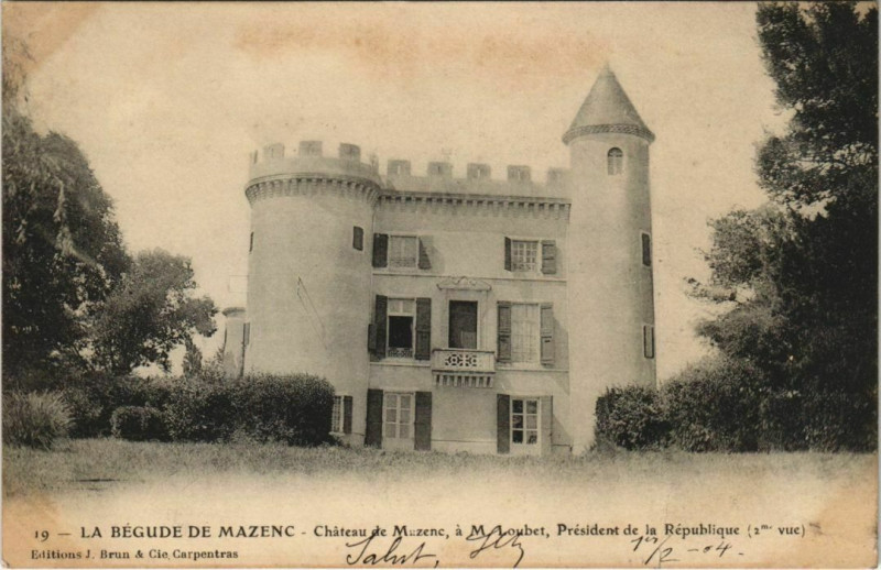 Carte postale ancienne Chateau de Mazenc France