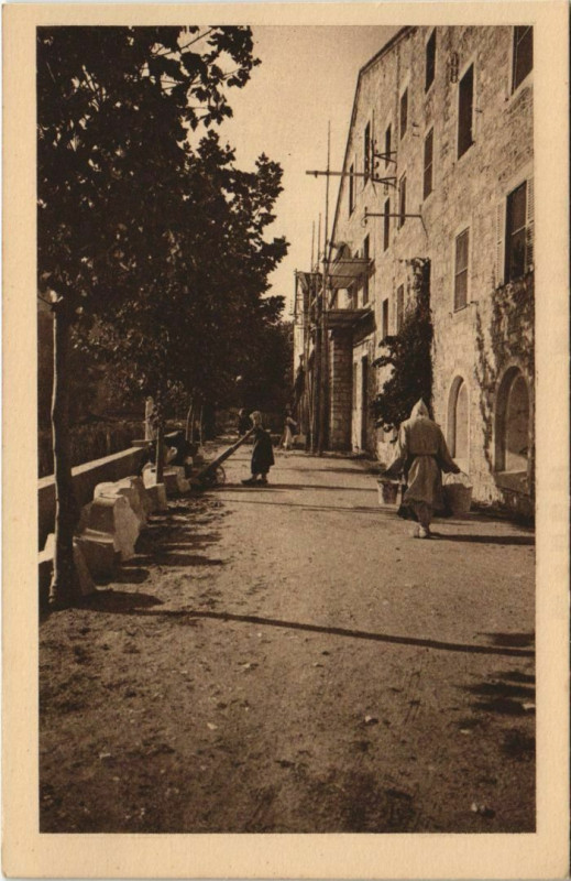 Carte postale ancienne Abbaye d'Aiguebelle Religieux au travail France