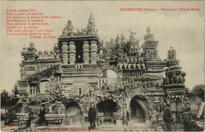 Carte postale ancienne Hauterives Le Palais Ideal France à Hauterives