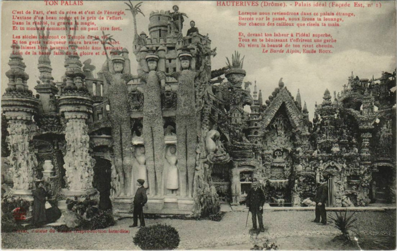 Carte postale ancienne Hauterives Le Palais Ideal France à Hauterives