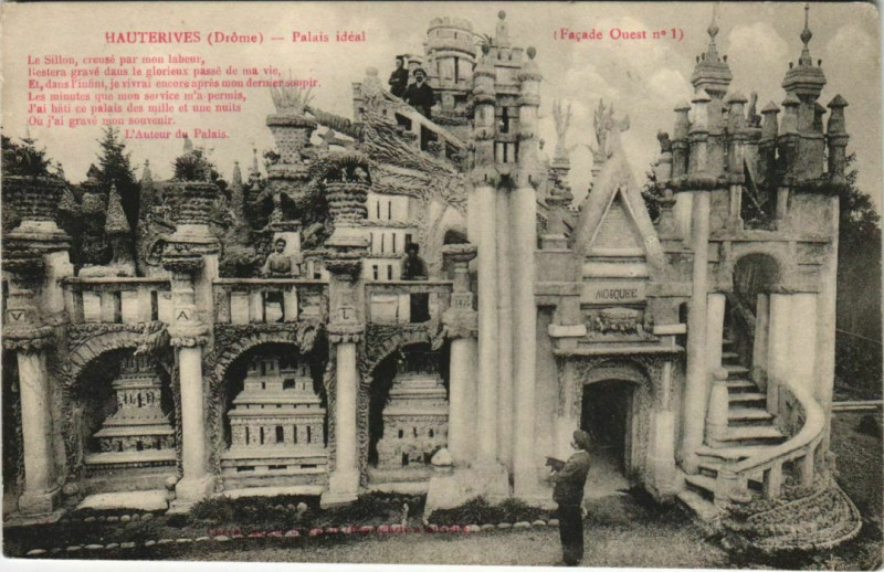 Carte postale ancienne Hauterives Le Palais Ideal France à Hauterives