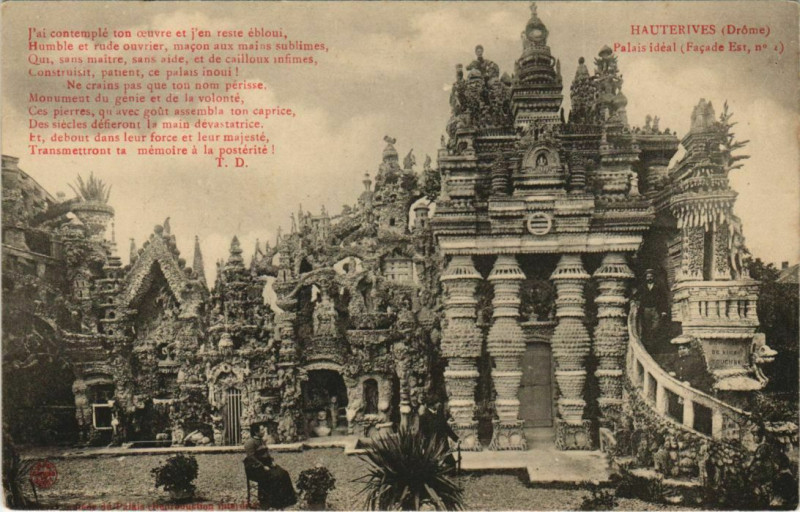 Carte postale ancienne Hauterives Le Palais Ideal France à Hauterives