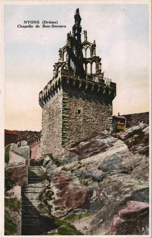 Carte postale ancienne Nyons Chapelle de Bon Secours France à Nyons