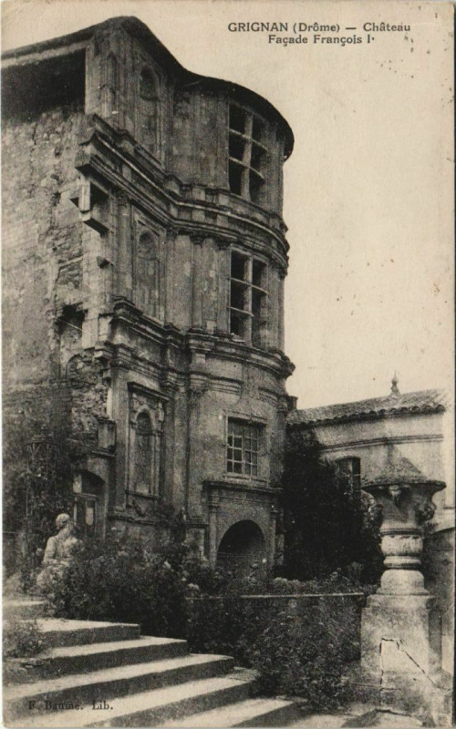 Carte postale ancienne Grignan Chateau Facade Francois 1er France à Grignan