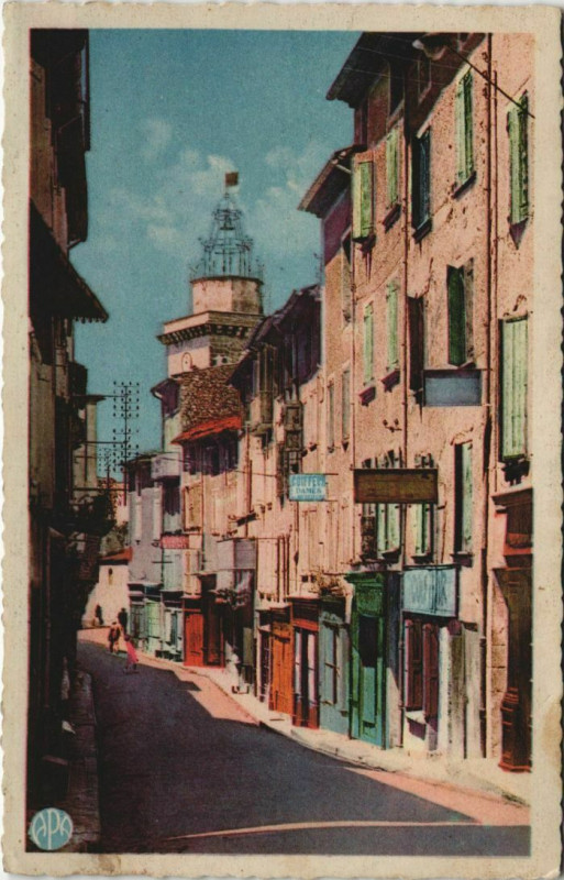 Carte postale ancienne Nyons Rue Nationale France à Nyons