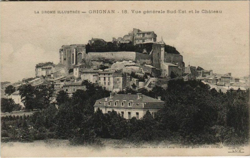Carte postale ancienne Grignan vue generale France à Grignan