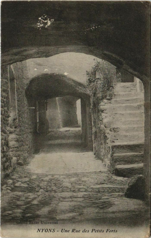 Carte postale ancienne Nyons Une Rue des Petits Forts France à Nyons