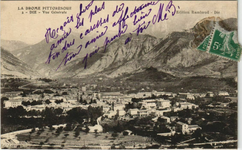 Carte postale ancienne Die vue generale France à Die
