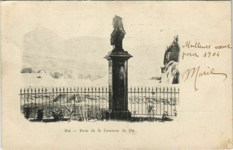 Carte postale ancienne Die Buste de éa Comtesee de Die France à Die