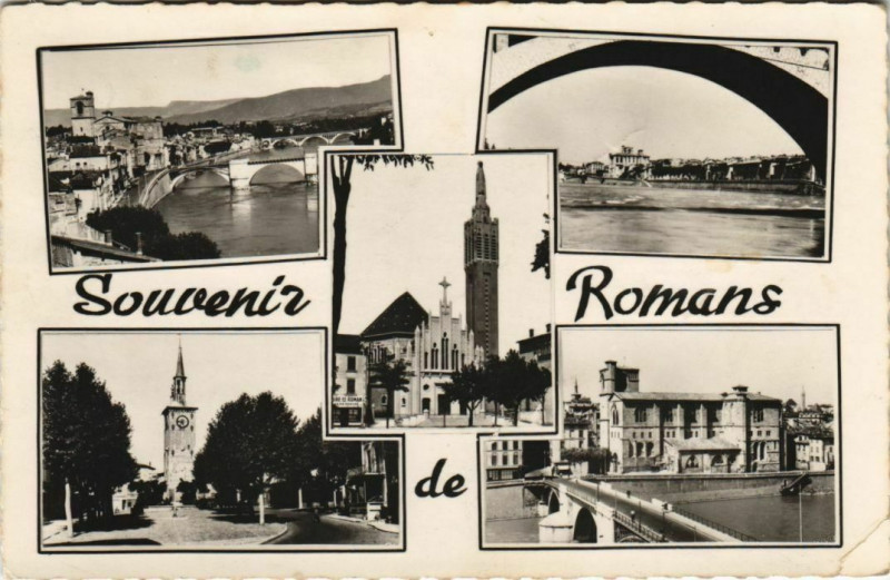 Carte postale ancienne Romans souvenir France