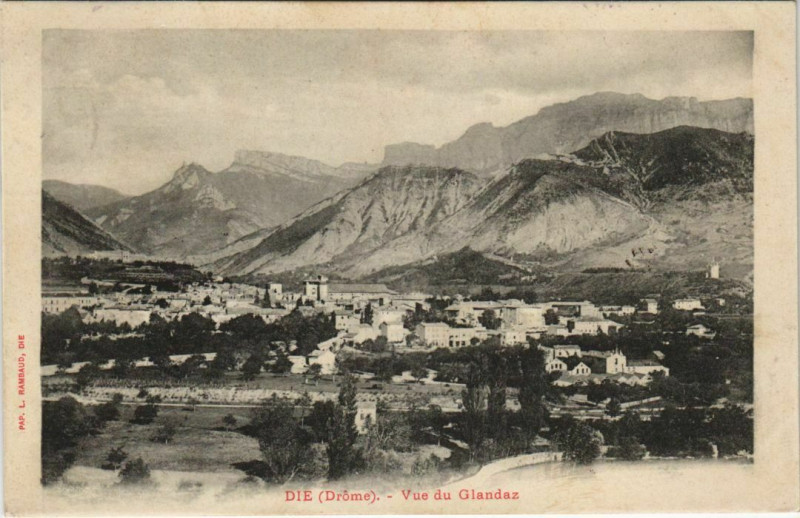 Carte postale ancienne Die vue du Glandaz France à Die