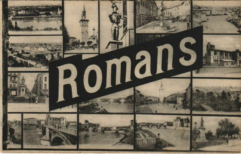 Carte postale ancienne Romans souvenir France